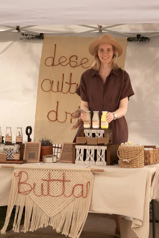 Ania at the Butta market booth